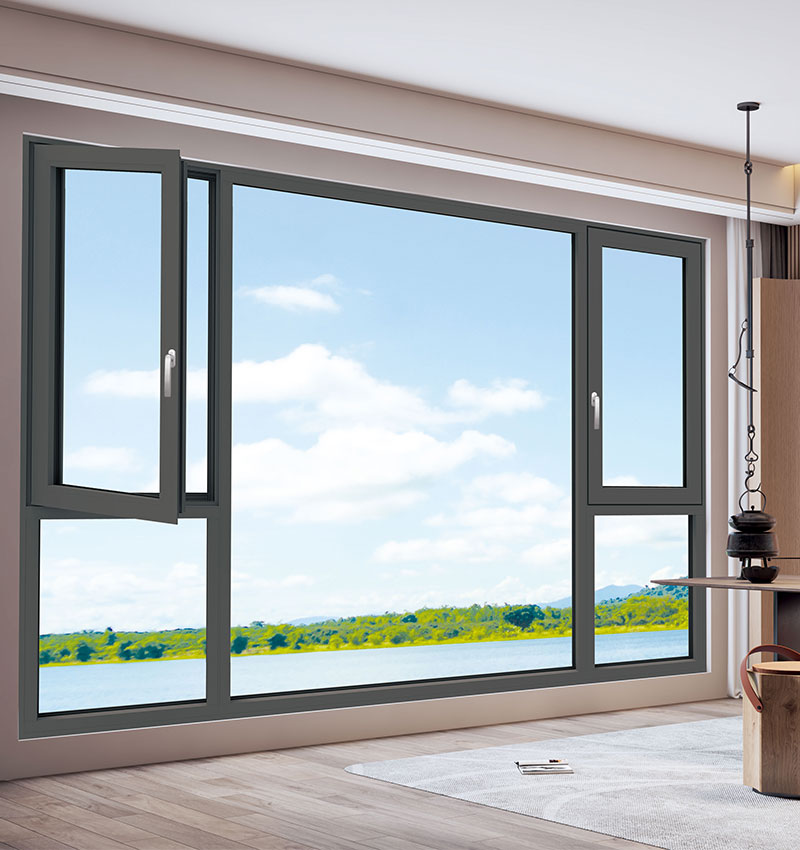 Thermal Break Casement Window ເປີດພາຍໃນ